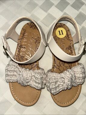 Blowfish Malibu White Crochet Bow Girls Sandals